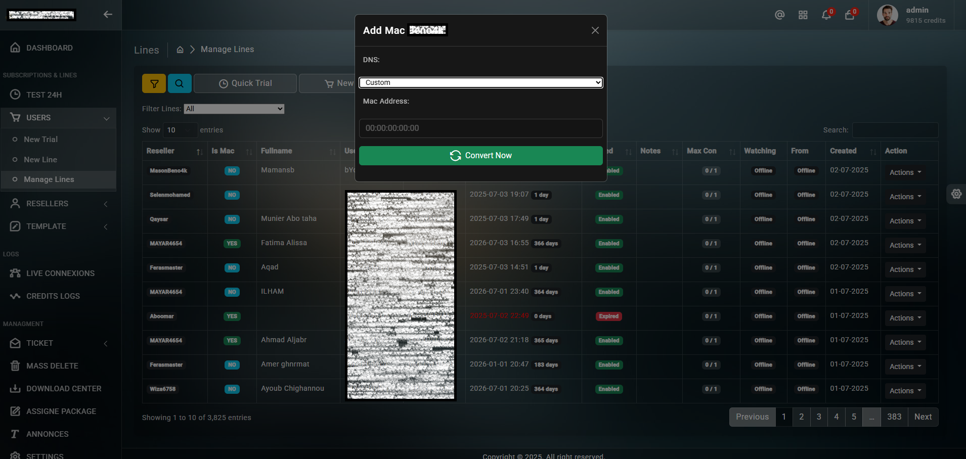 XMPANEL Dashboard Interface - OTT Reseller Panel